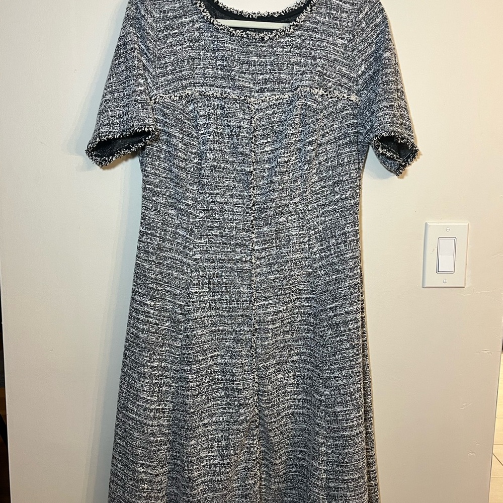 NWT Elegant Black and White Tweed Dress Lane Bryant 18/20